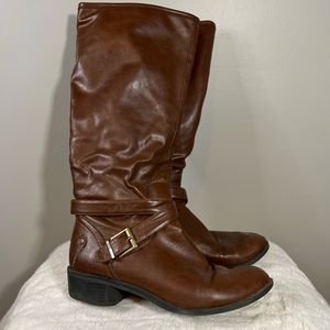 Brown Knee High Riding Boots